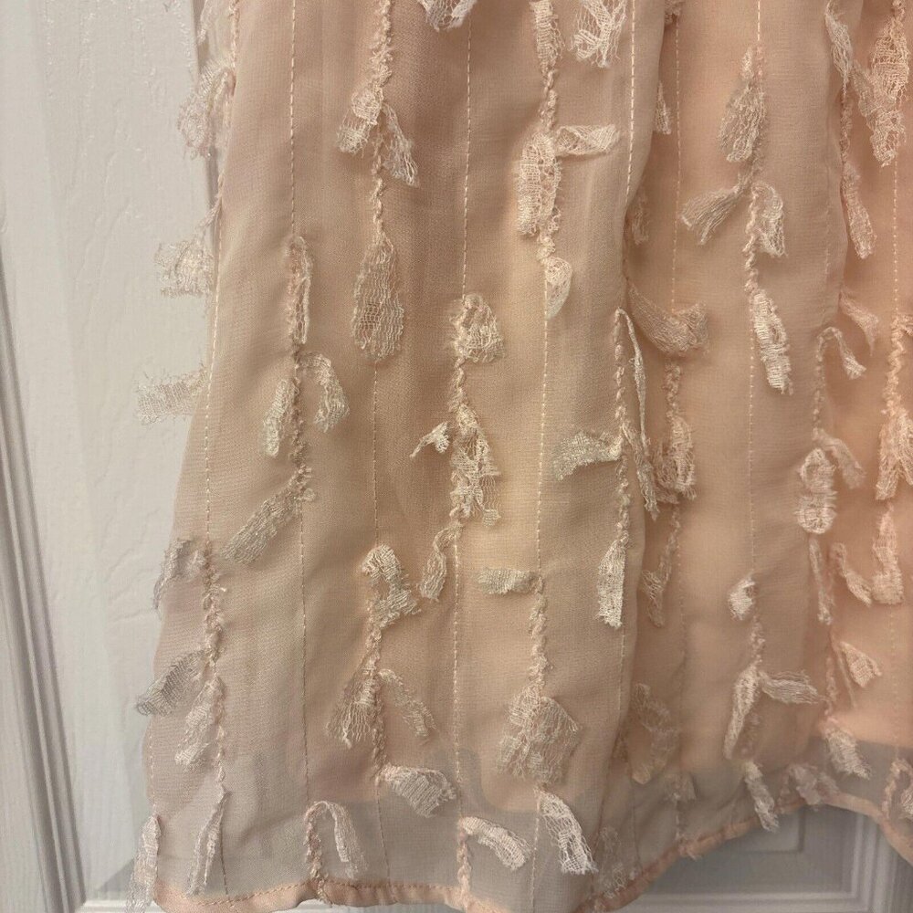 Women's Pink Dreams Ruffle Cocktail Dress. Size M. Adjustable Straps. Lined. - Picture 3 of 8